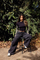 W4293 - Camo Twofer Baby Tee